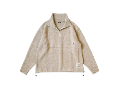 KAPITAL 5G Shetland Wool Half Zip Anorak "Beige"
