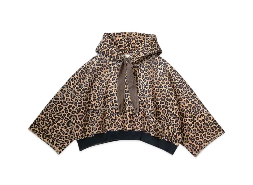 KAPITAL Fleece Leopard Devil Hood Hoodie "Brown"