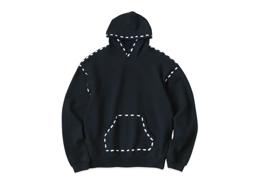 KAPITAL Fleece Marionette Hood Sweatshirt "Black"