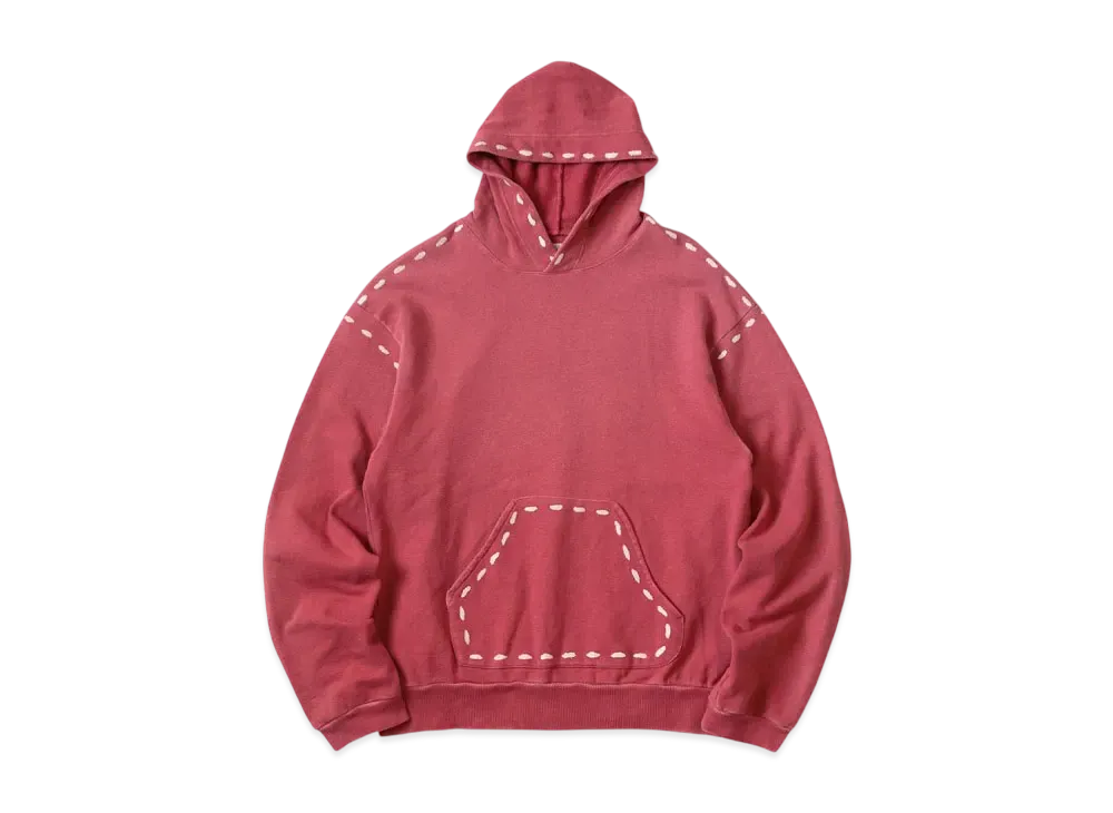 KAPITAL Fleece Marionette Hood Sweatshirt "Red"