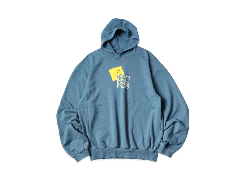 KAPITAL 30/- Fleece Hood Sweatshirt "Blue Grey"