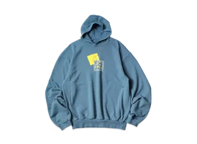 KAPITAL 30/- Fleece Hood Sweatshirt "Blue Grey"