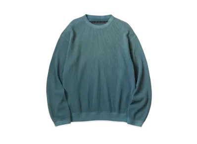 KAPITAL Eco Waffle Big Crew Sweat "Turquoise"