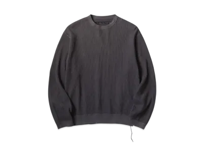 KAPITAL Eco Waffle Big Crew Sweat "Black"