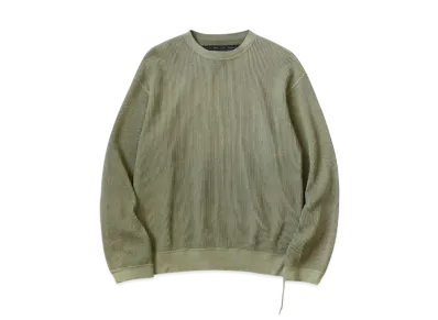 KAPITAL Eco Waffle Big Crew Sweat "Khaki"