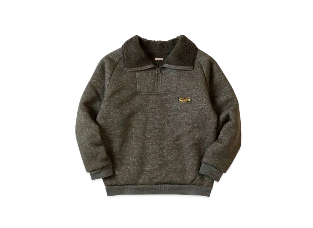 KAPITAL Boa Fleece Zip Alpine Pullover "Khaki"