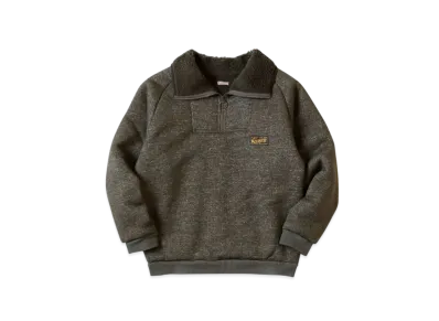 KAPITAL Boa Fleece Zip Alpine Pullover "Khaki"