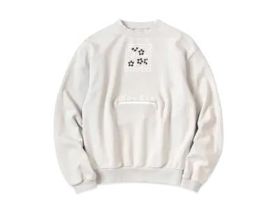 KAPITAL 30/- Fleece Cookie Pocket Crew Sweat "Light Grey"