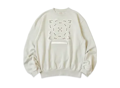 KAPITAL 30/- Fleece Cookie Pocket Crew Sweat "Grey"