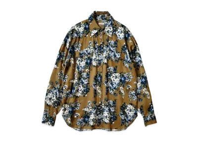 KAPITAL Rayon Twill Dianthus Champetre Husky Western Shirt "Brown Khaki"