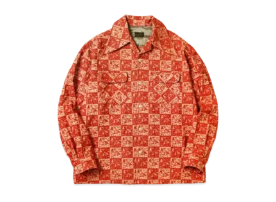 KAPITAL Jacquard Doll Langle Color Border Shirt "Red"