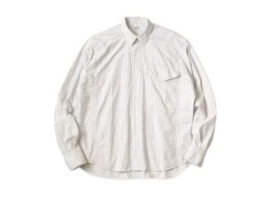 KAPITAL Cotton Stripes Cabin Work Shirt "White"