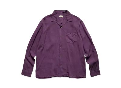 KAPITAL Soft Linen Open Collar Shirt "Purple"