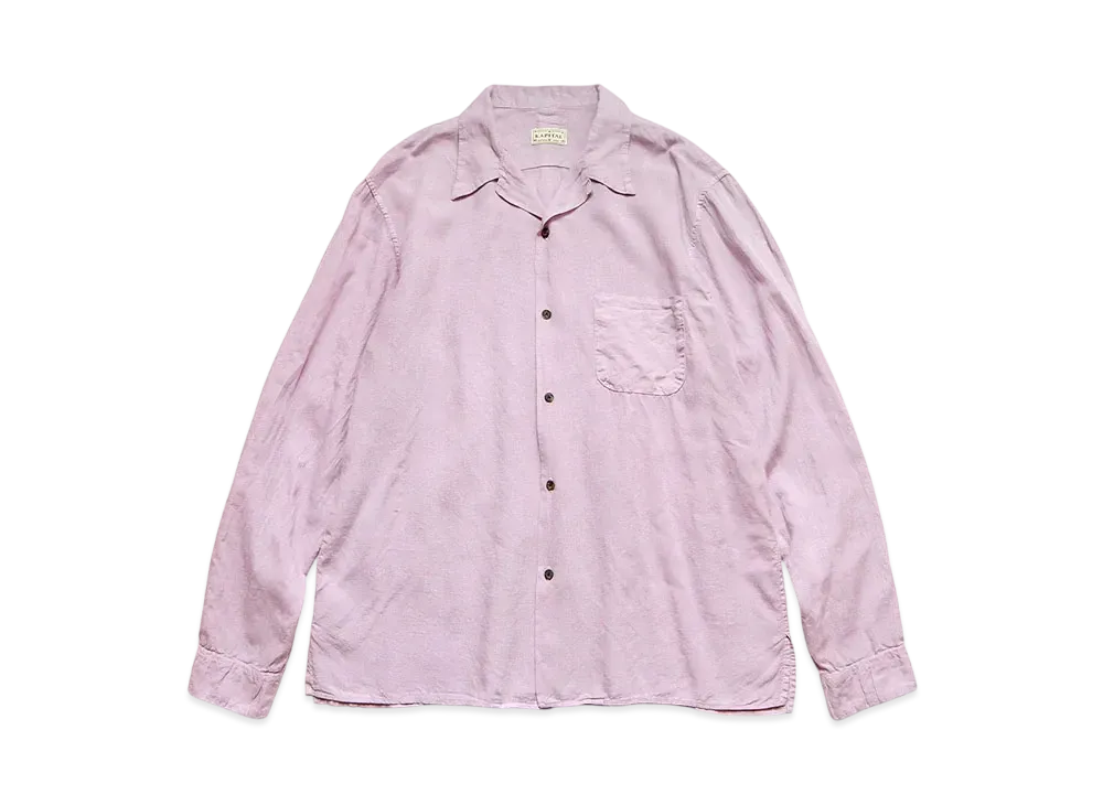 KAPITAL Soft Linen Open Collar Shirt 