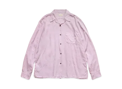 KAPITAL Soft Linen Open Collar Shirt "Lavender"
