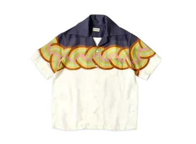 KAPITAL Silk Rayon Rainbow Langle Color Aloha Shirt "Nascon Kinari"