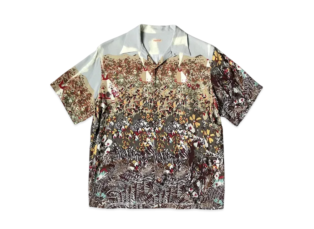 KAPITAL Navaholland Aloha Shirt "Light Grey"