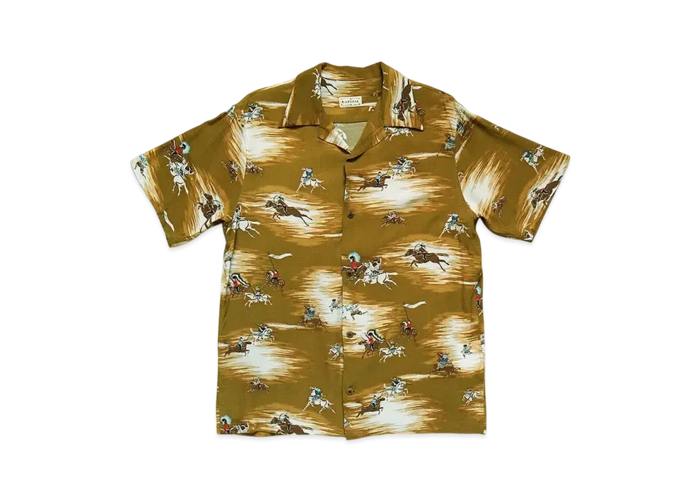 KAPITAL Kamikaze Aloha Shirt "Gold"