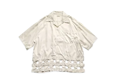 KAPITAL Cotton Satin Wind Pen Aloha Shirt "Kinari"