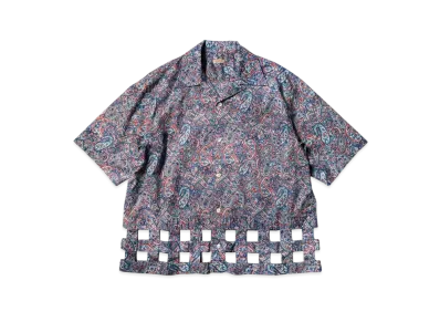 KAPITAL Lawn Paisley Wind Pen Aloha Shirt "Navy"