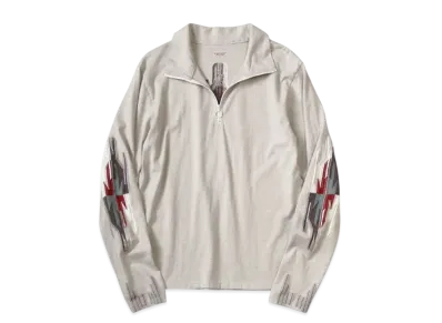 KAPITAL Ortega Half Zip Long Tee "Kinari"