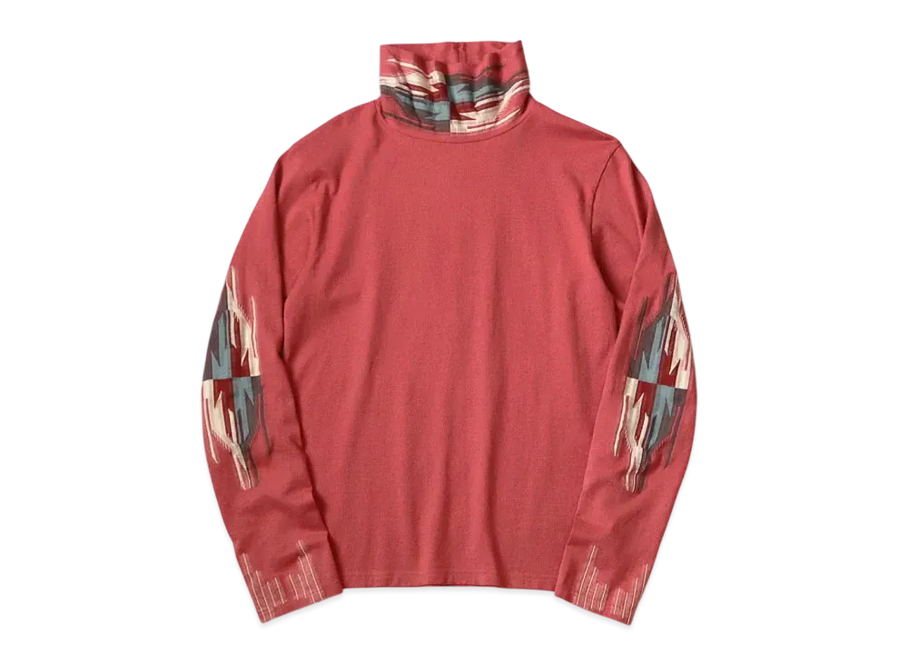 KAPITAL Ortega High Neck Long Tee "Red"