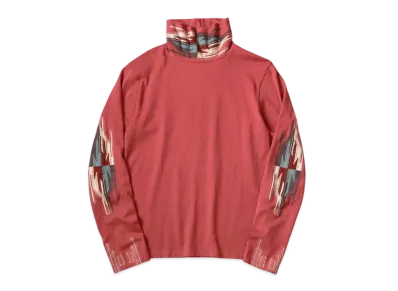 KAPITAL Ortega High Neck Long Tee "Red"