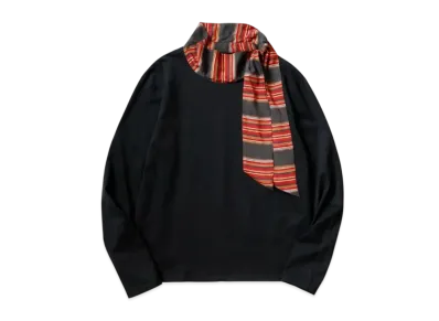 KAPITAL Jersey Neckerchief Long Tee "Black"