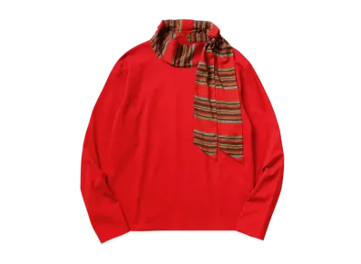 KAPITAL Jersey Neckerchief Long Tee "Red"