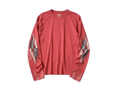 KAPITAL Ortega Crew Long Tee "Red"