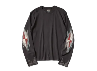 KAPITAL Ortega Crew Long Tee "Charcoal"