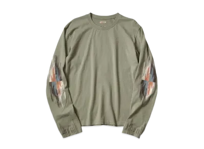 KAPITAL Ortega Crew Long Tee "Green"