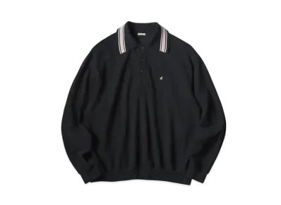 KAPITAL Pique Langle Color Retro Polo "Black"
