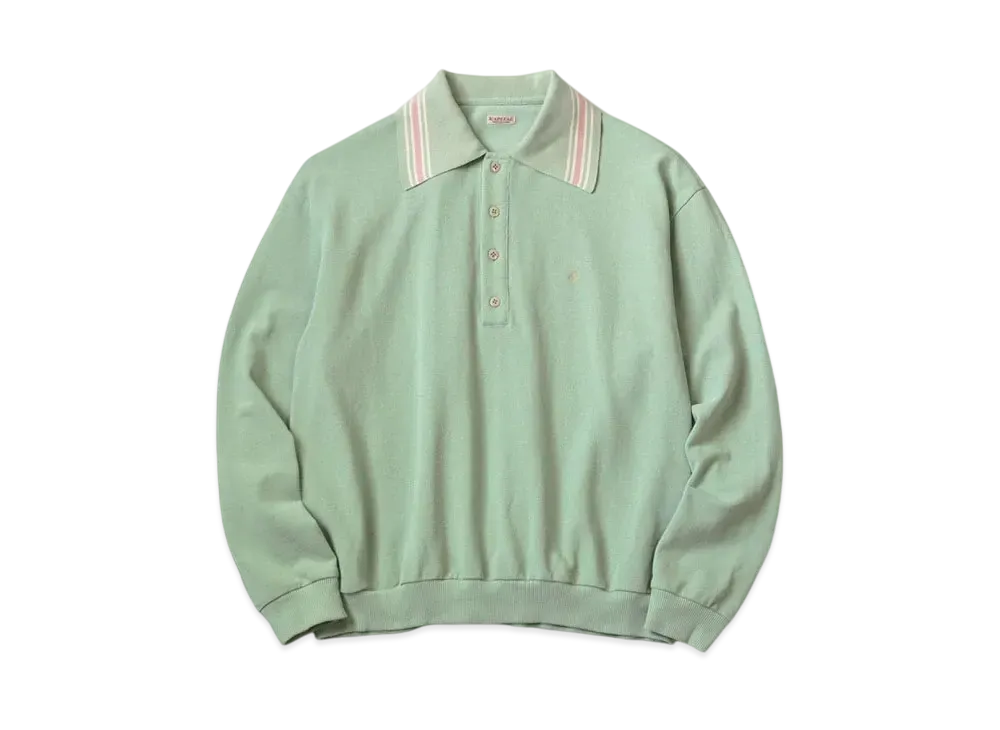 KAPITAL Pique Langle Color Retro Polo "Mint"