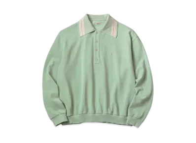 KAPITAL Pique Langle Color Retro Polo "Mint"