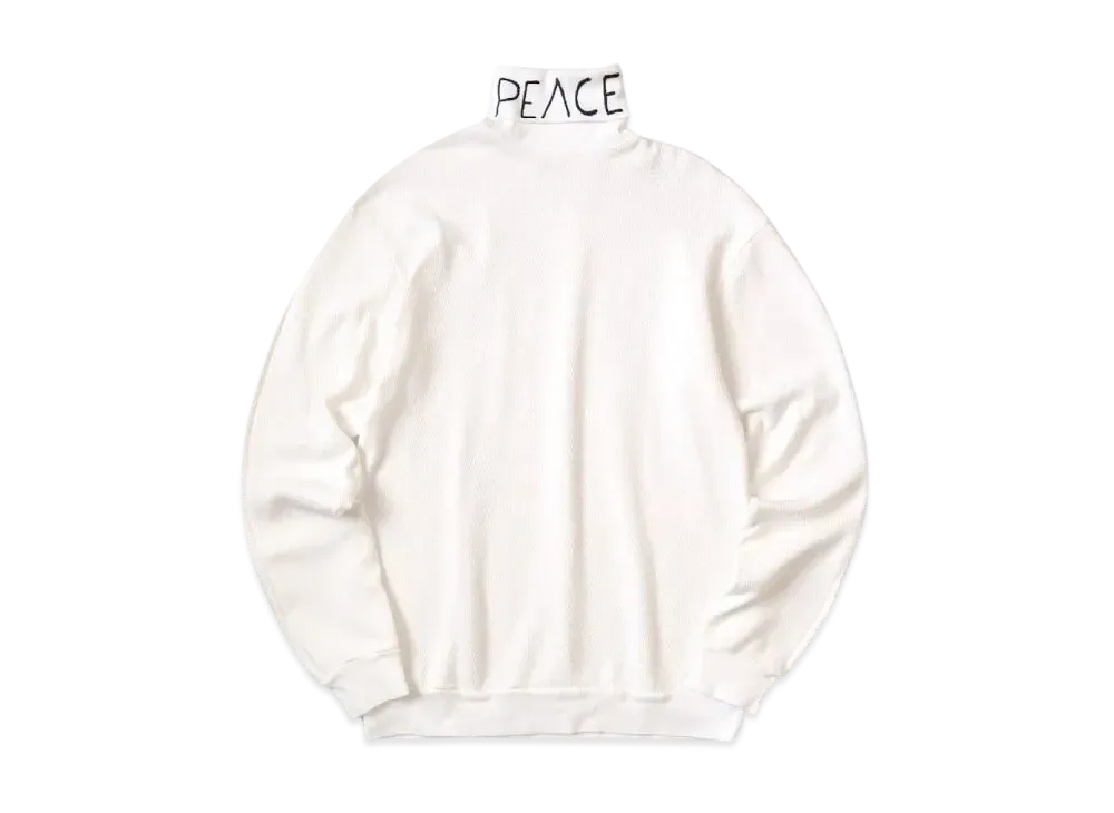 KAPITAL Waffle High Neck Long Tee "White"
