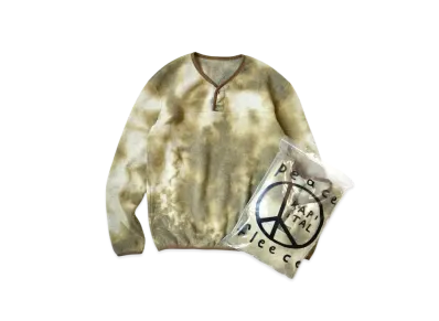 KAPITAL Reverse Fleece Tie Dye Pack Long Tee "Yellow Khaki"