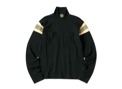 KAPITAL 20/- Hard Ball High Neck Poke Long Tee "Black"