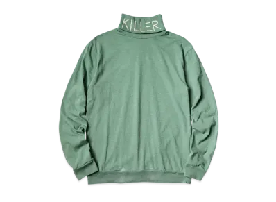 KAPITAL 18.5/- High Neck Long Tee "Light Green"
