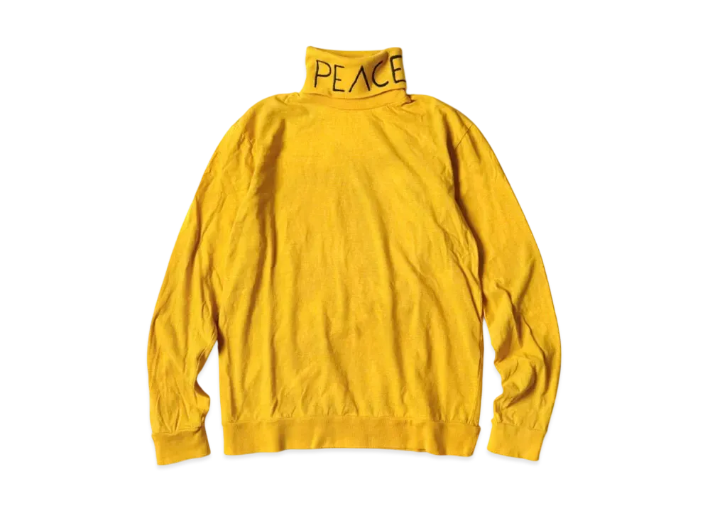 KAPITAL 18.5/- High Neck Long Tee "Yellow"