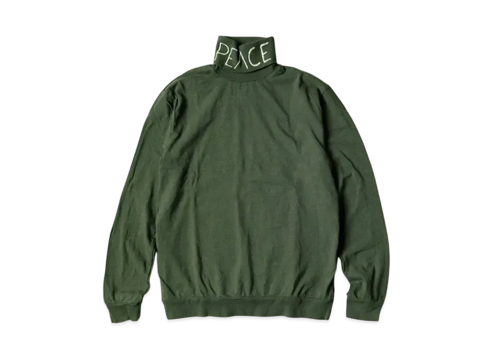 KAPITAL 18.5/- High Neck Long Tee "Green"