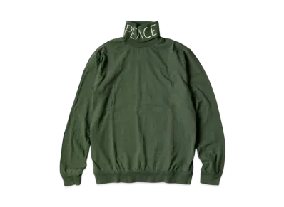 KAPITAL 18.5/- High Neck Long Tee "Green"