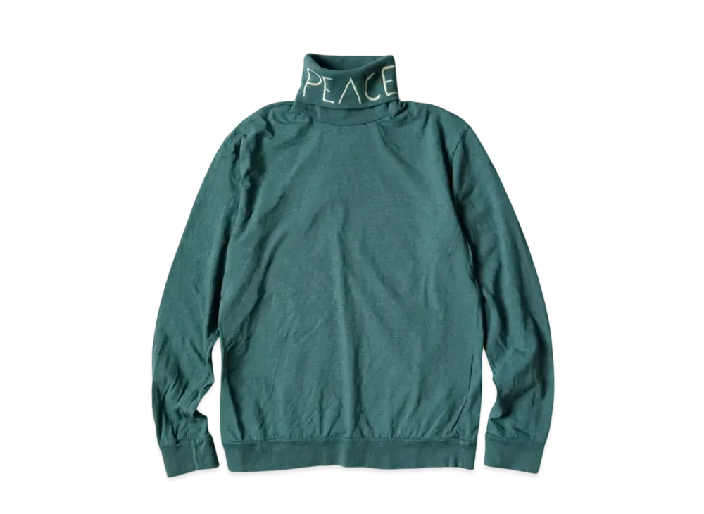 KAPITAL 18.5/- High Neck Long Tee "Turquoise"