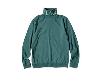 KAPITAL 18.5/- High Neck Long Tee "Turquoise"