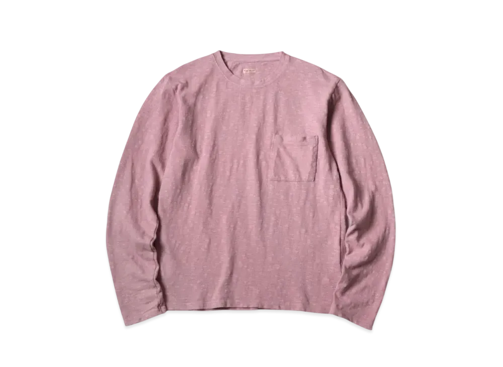 KAPITAL Amuse Knit Poke Long Tee "Pink"