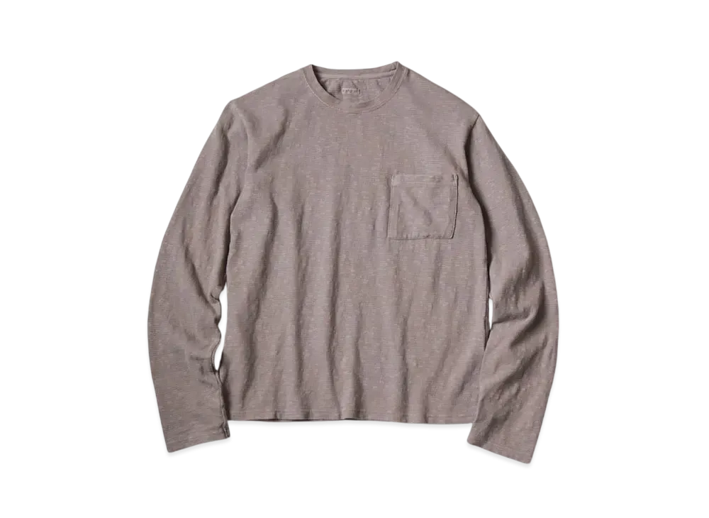 KAPITAL Amuse Knit Poke Long Tee "Charcoal"