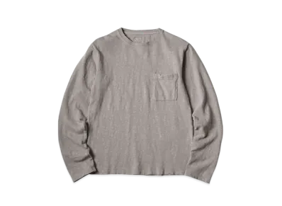KAPITAL Amuse Knit Poke Long Tee "Ice Grey"