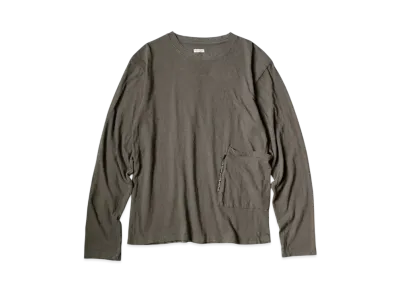 KAPITAL Gauze Biscuit Pocket Long Tee "Charcoal"