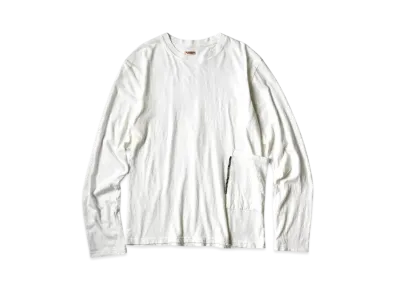 KAPITAL Gauze Biscuit Pocket Long Tee "White"