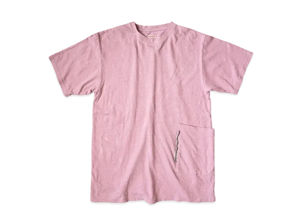 KAPITAL Gauze Biscuit Poke Tee "Pink"